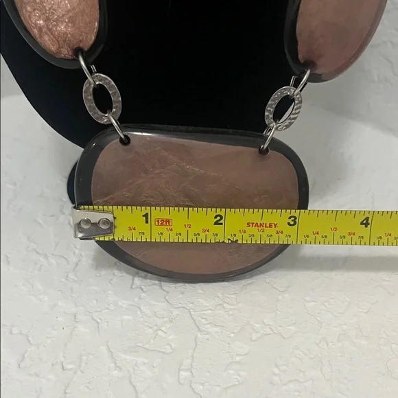 Style & Co. Brown Resin Statement Necklace with Silver Accents - Picture 2 of 5